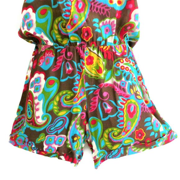 Lucy Love Romper Retro Paisley Wild Sleeveless M - Picture 3 of 7